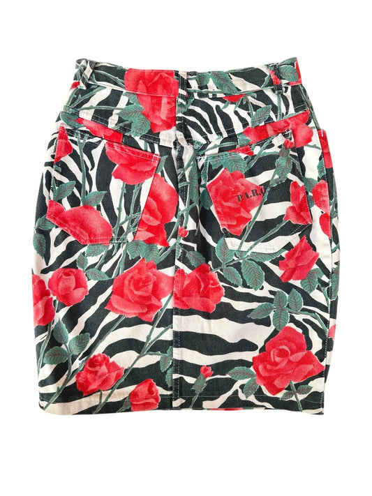 Gonna anni '90 a fantasia– abbigliamento vintage - vestiti vintage