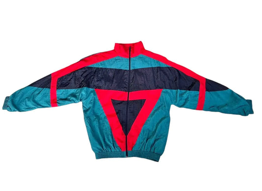 Sun Life - giacca tuta vintage anni ’90 verde e rossa taglia M/L - Yup Vintage