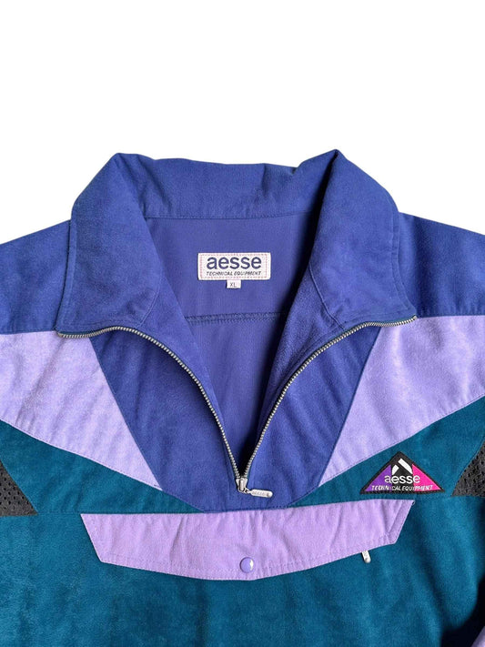 Felpa con zip Aesse– abbigliamento vintage - vestiti vintage