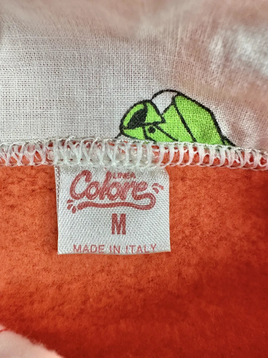 Felpa vintage anni ’90 arancione con collo alto