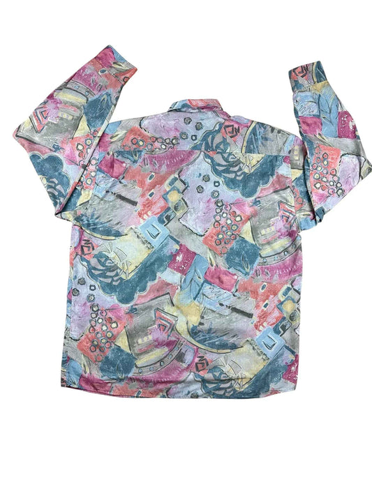 Camicia vintage uomo astratta New Fast