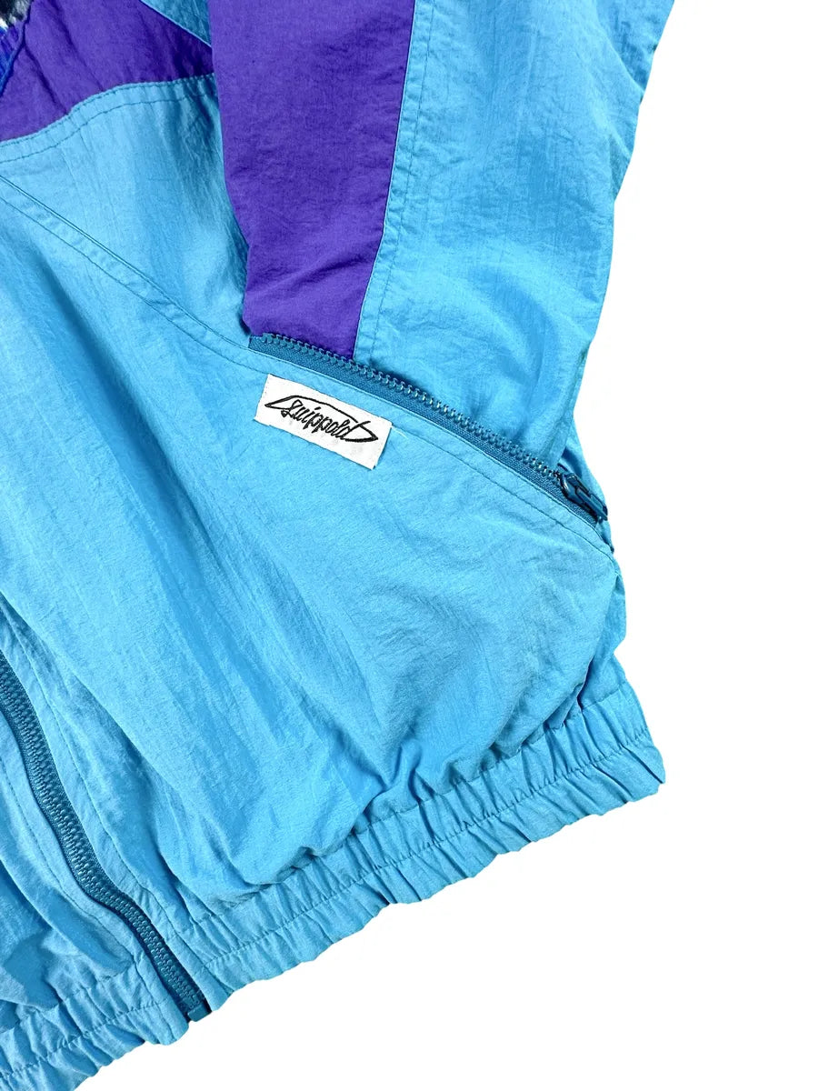 Giacca di tuta vintage anni '90 con stampa astratta