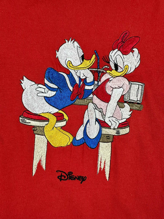 T-shirt Disney con ricamo Paperino e Paperina– abbigliamento vintage - vestiti vintage