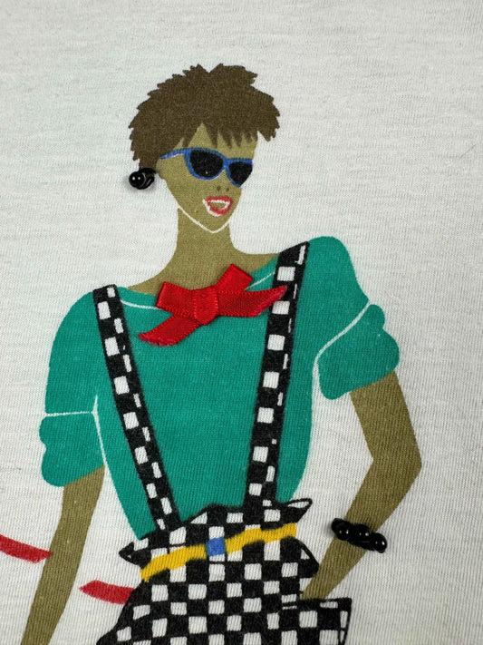 T-shirt smanicata da donna– abbigliamento vintage - vestiti vintage