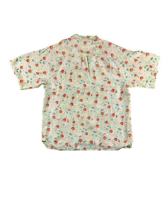 Camicia Donna Vintage Pura Seta Fantasia Floreale - abbigliamento e vestiti vintage