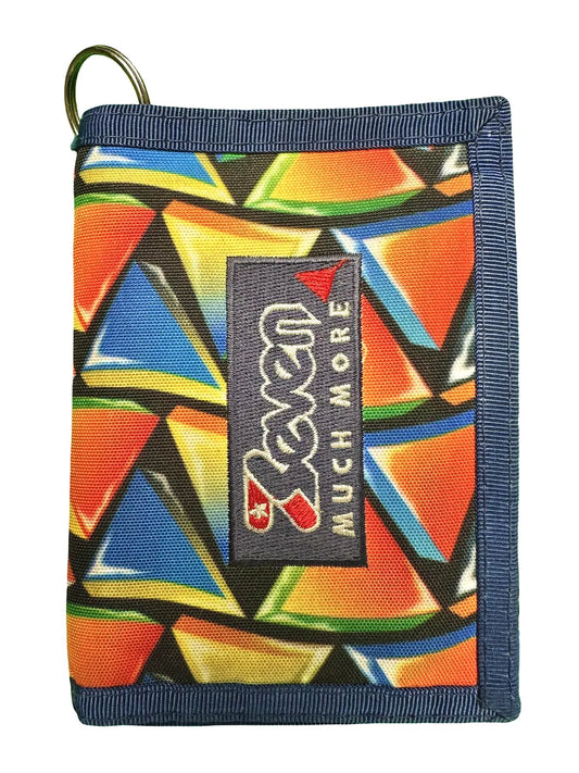 Portafoglio Unisex Vintage Seven "Much More" con Fantasia Geometrica Multicolor - abbigliamento e vestiti vintage