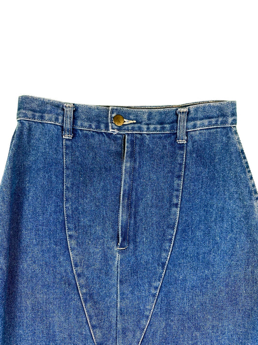 Gonna jeans lunga anni 90– abbigliamento vintage - vestiti vintage