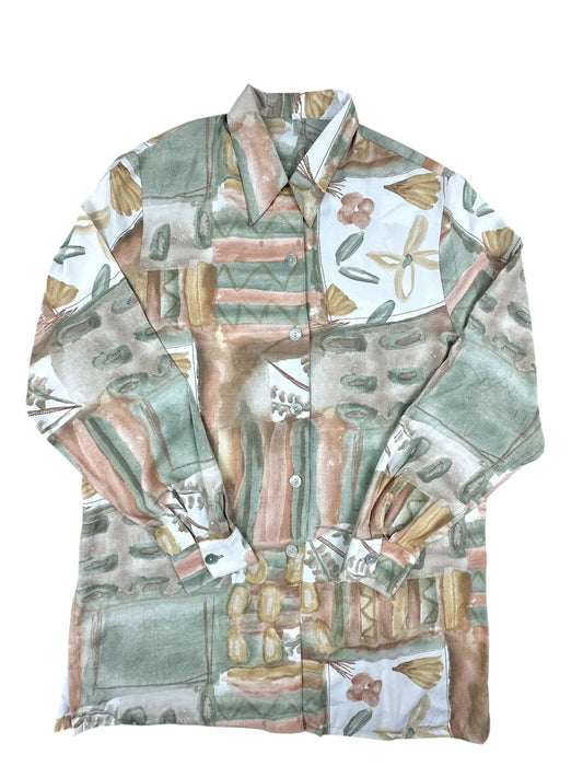 Camicia vintage da donna a fantasia acquerello