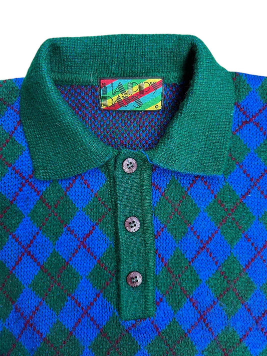 Maglione da uomo a rombi– abbigliamento vintage - vestiti vintage