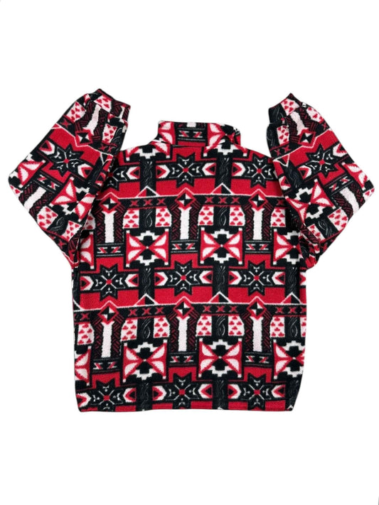 Pile vintage anni '90 a fantasia con zip e collo alto - Yup Vintage