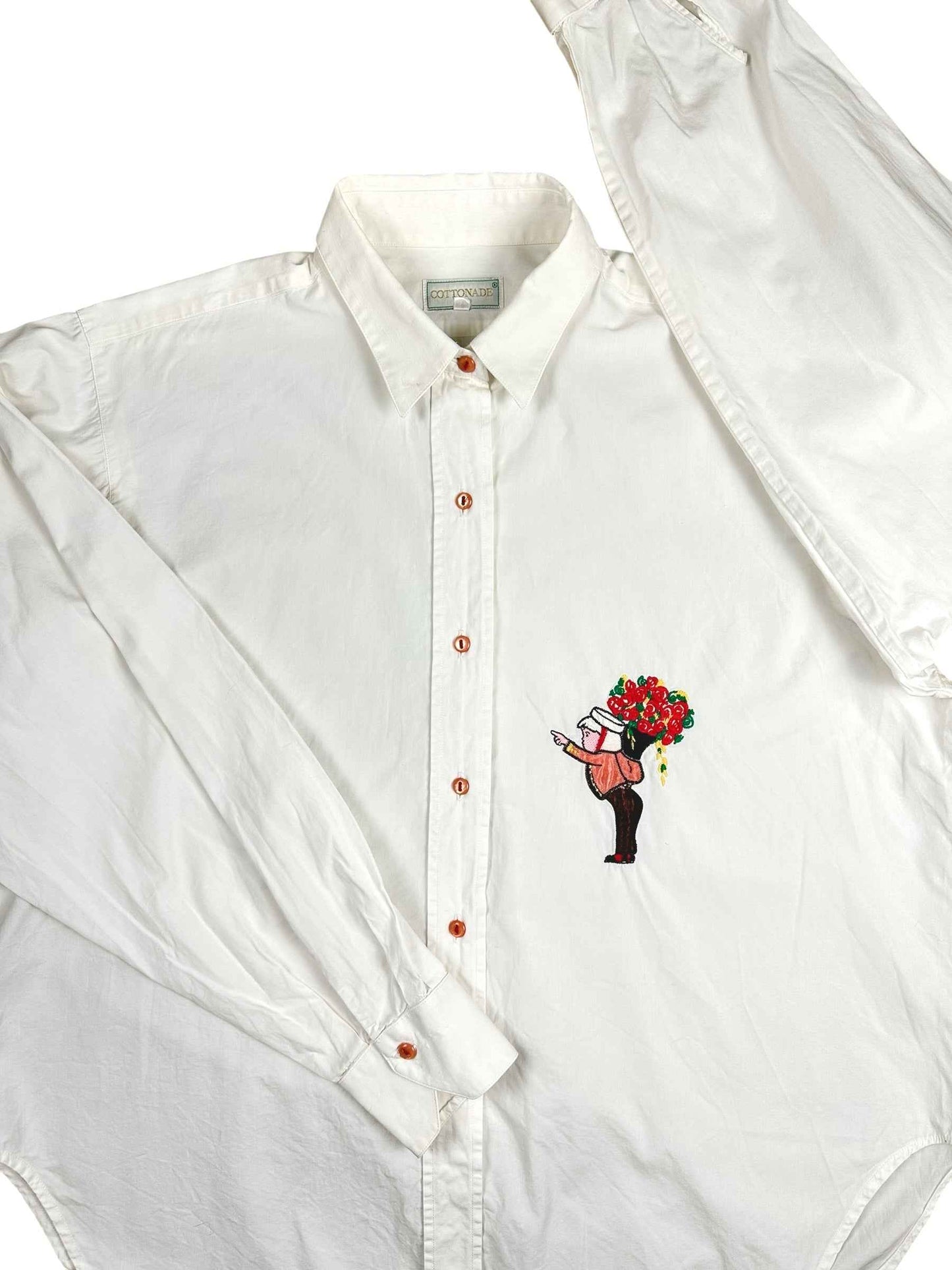 Camicia in cotone da donna con ricamo