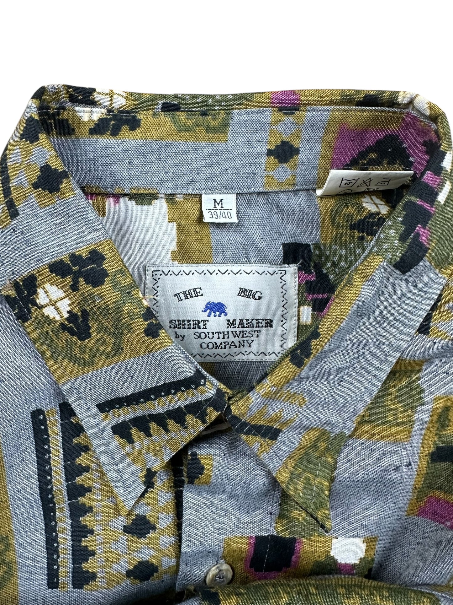 Camisa estampada de manga larga para hombre