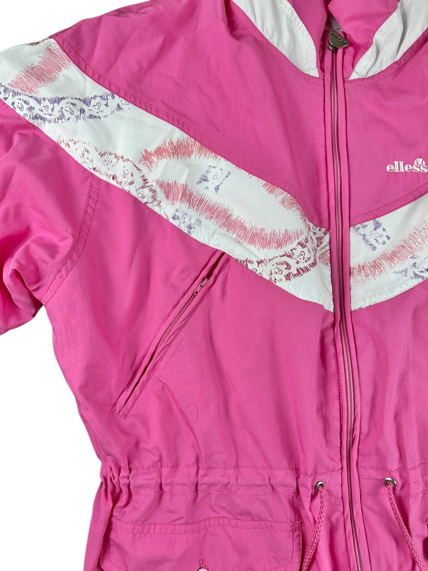 Ellesse - Mono de una pieza vintage rosa de los años 90, talla S/M