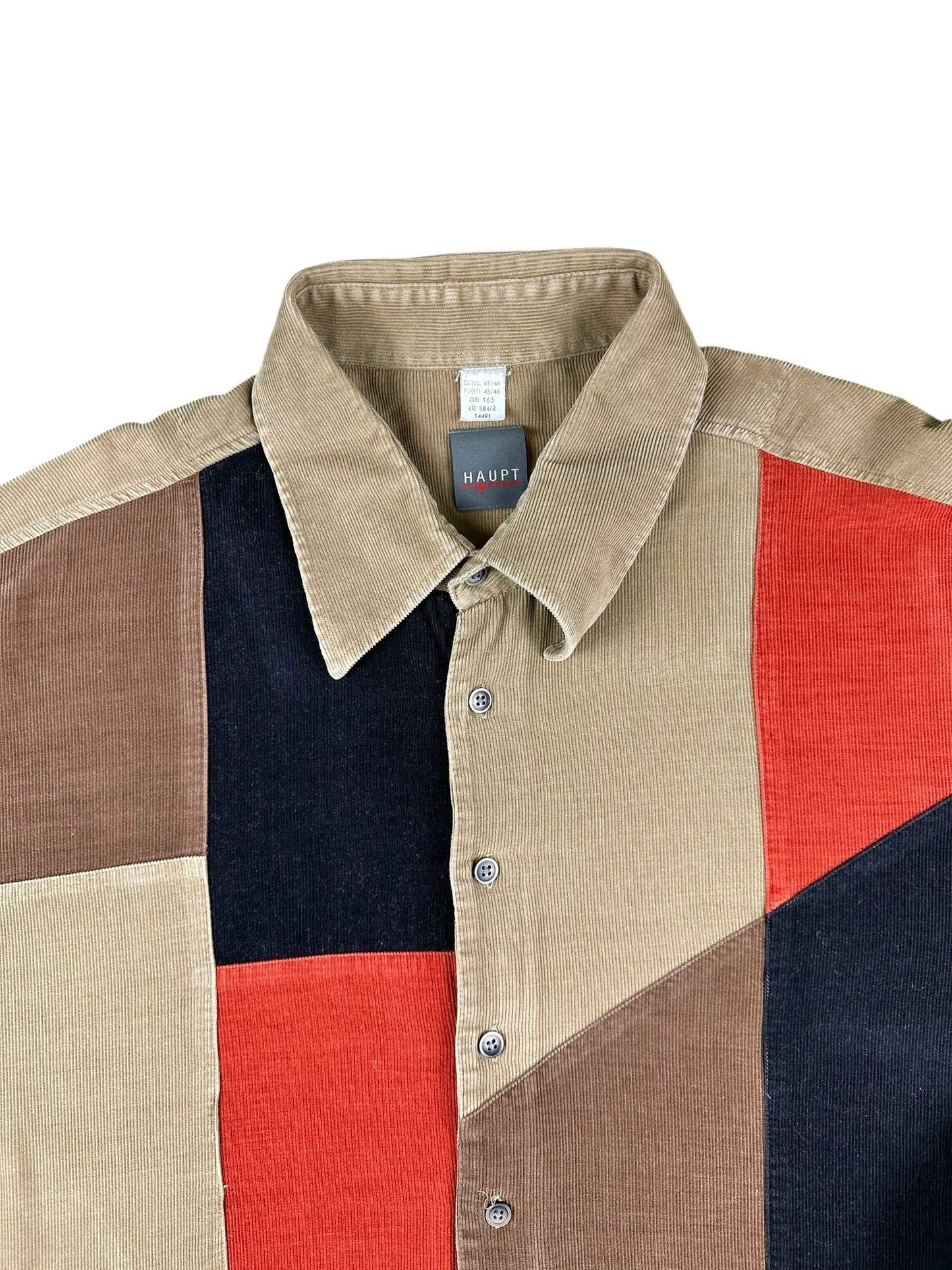 Camicia da uomo in velluto a coste