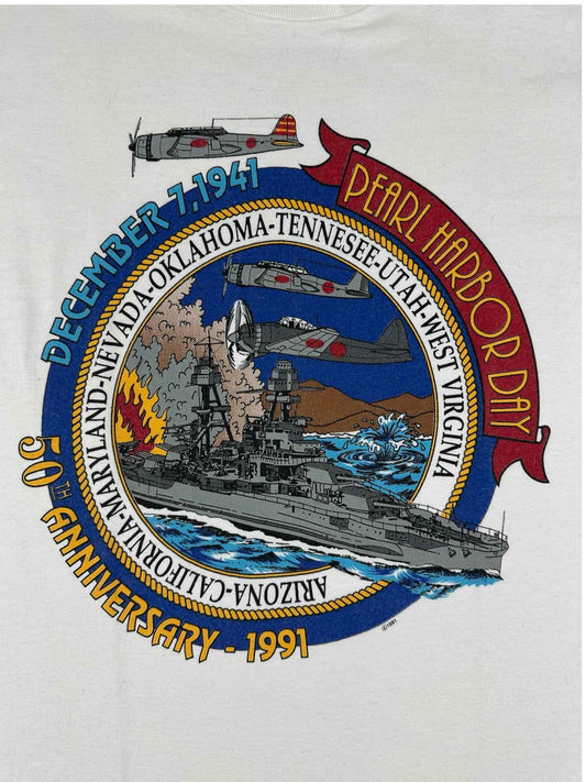 T-shirt vintage anni ’90 americana commemorativa Pearl Harbor