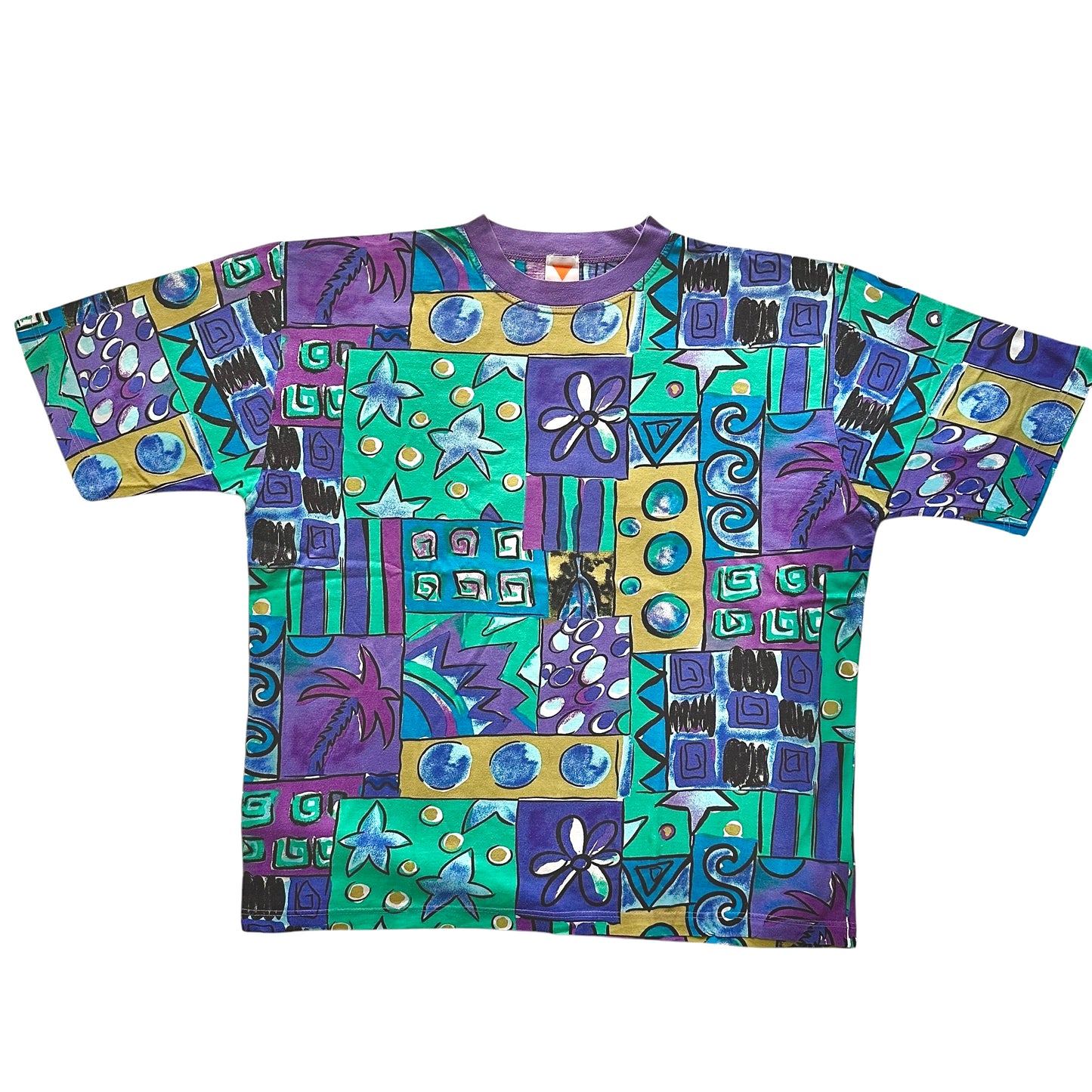 90s patterned women's T-shirt