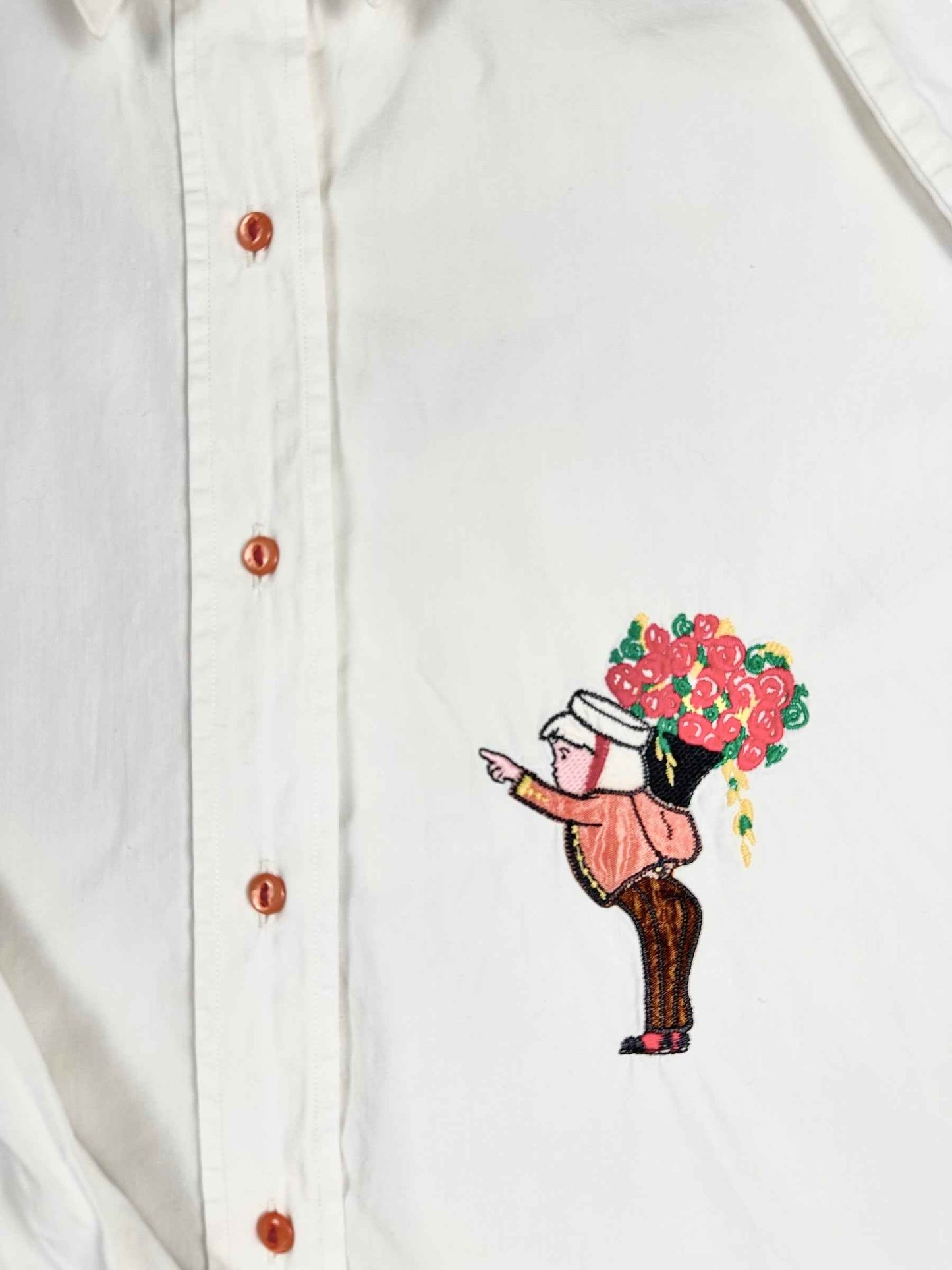 Camicia in cotone da donna con ricamo