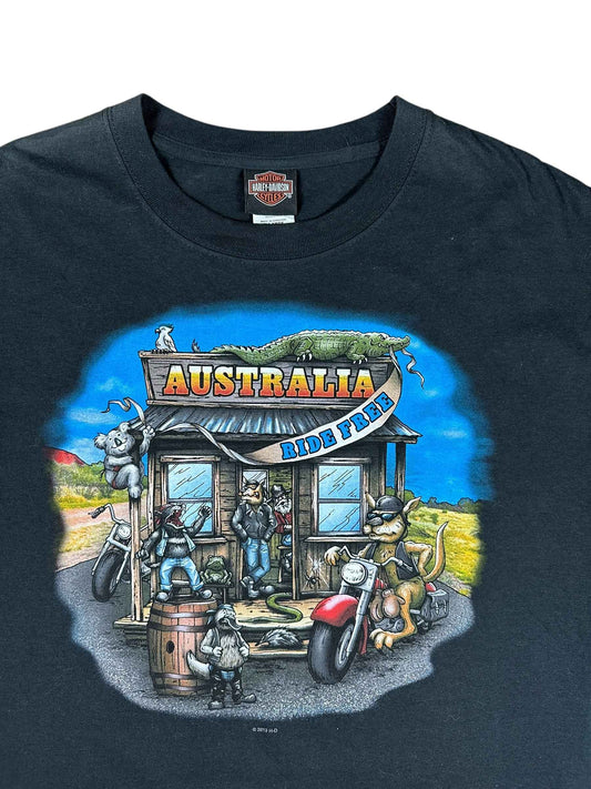 T-shirt nera Harley-Davidson– abbigliamento vintage - vestiti vintage