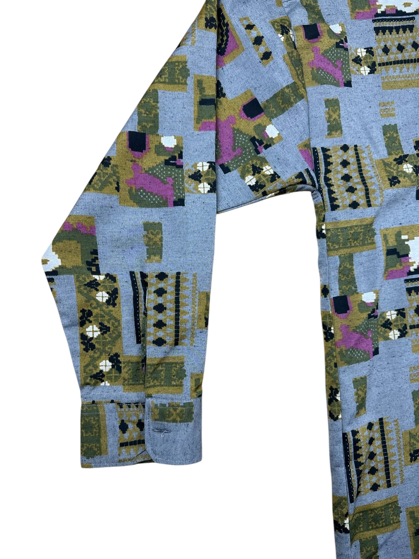 Camisa estampada de manga larga para hombre