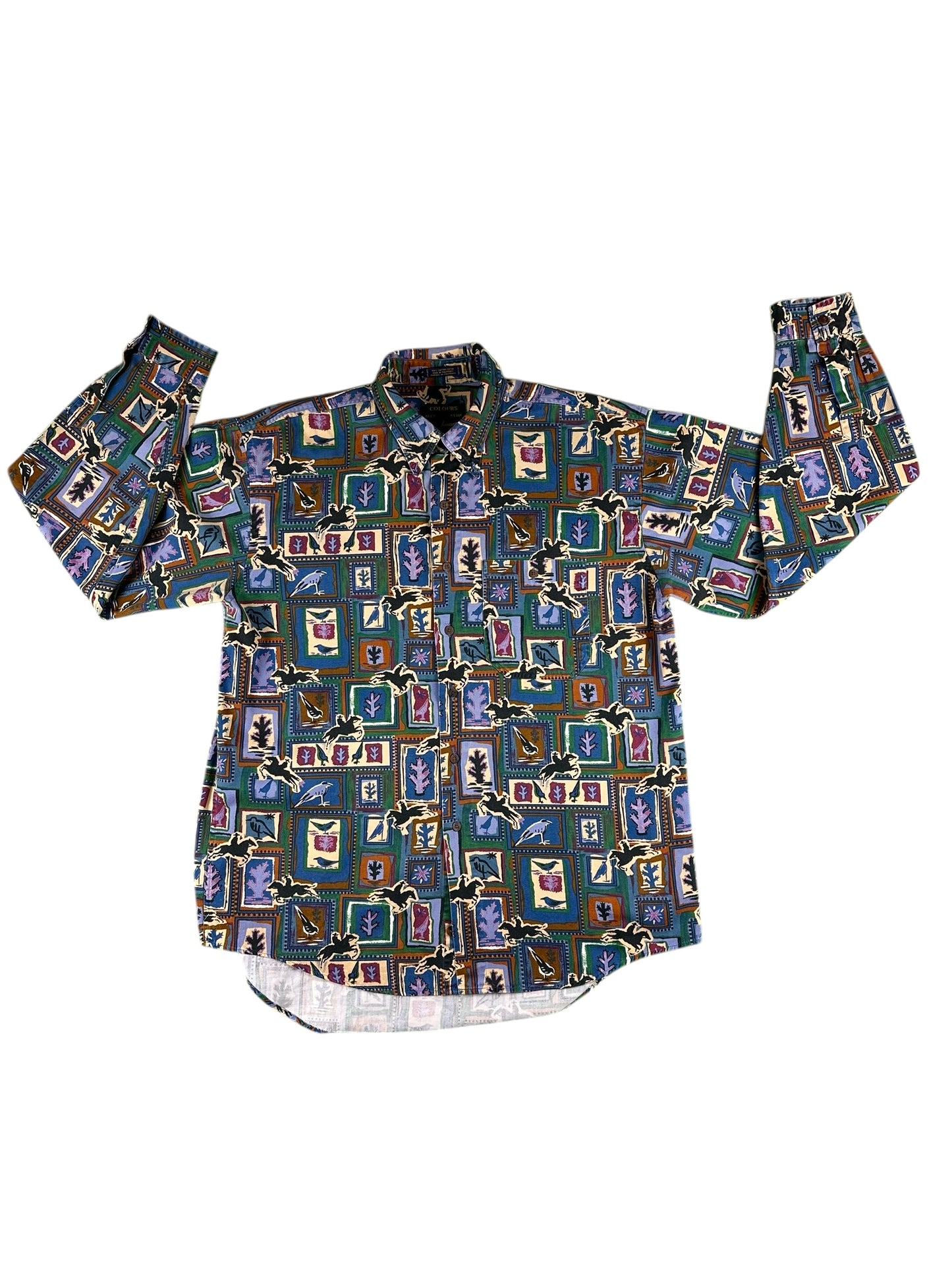 Camisa tejana estampada para hombre