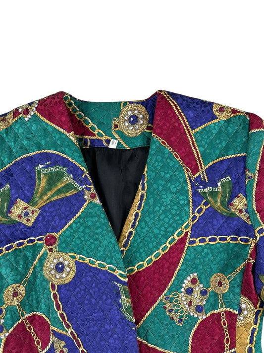 Giacca invernale in seta da donna– abbigliamento vintage - vestiti vintage