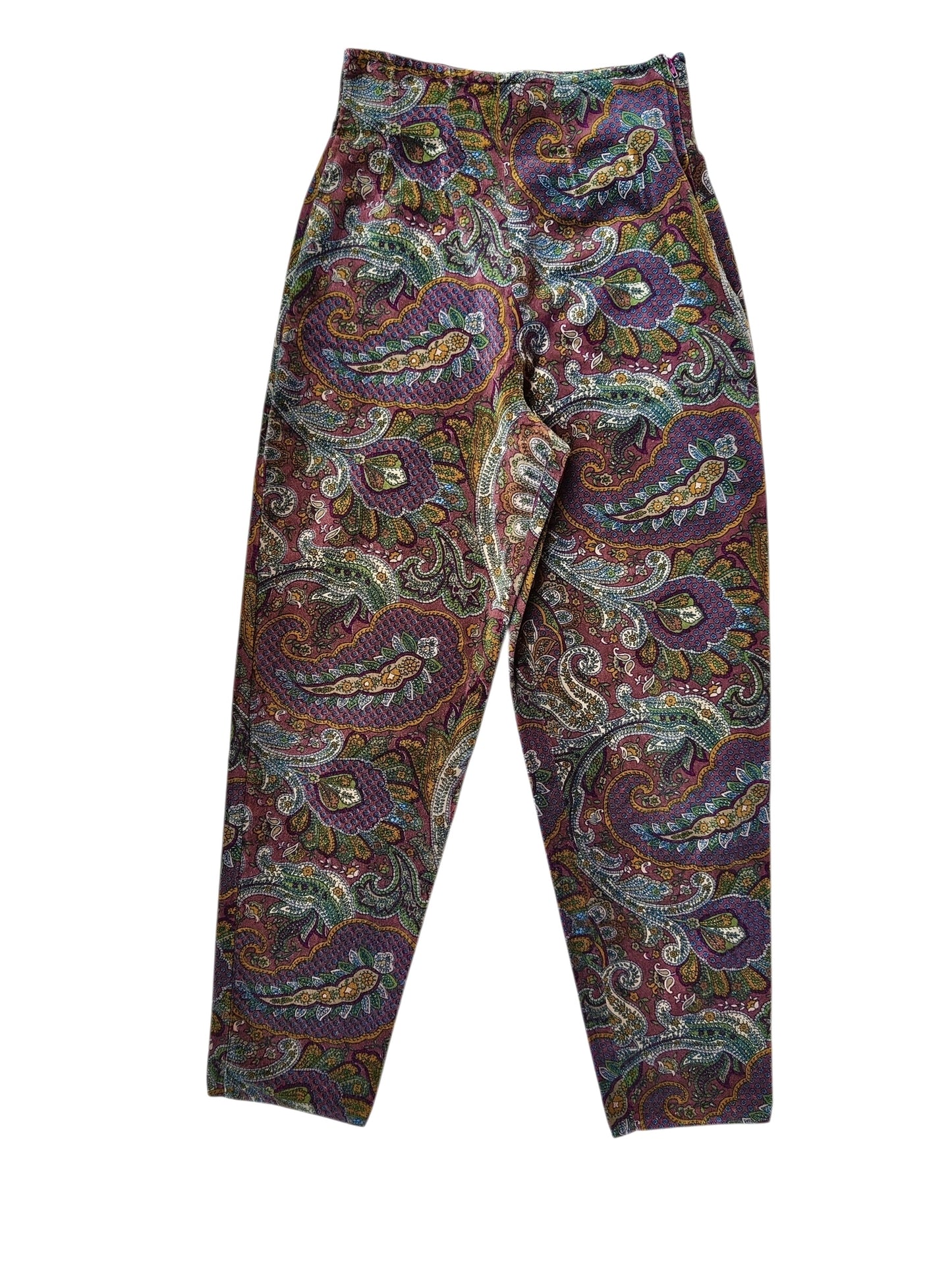 Pantaloni donna sartoriali a fantasia cachemire