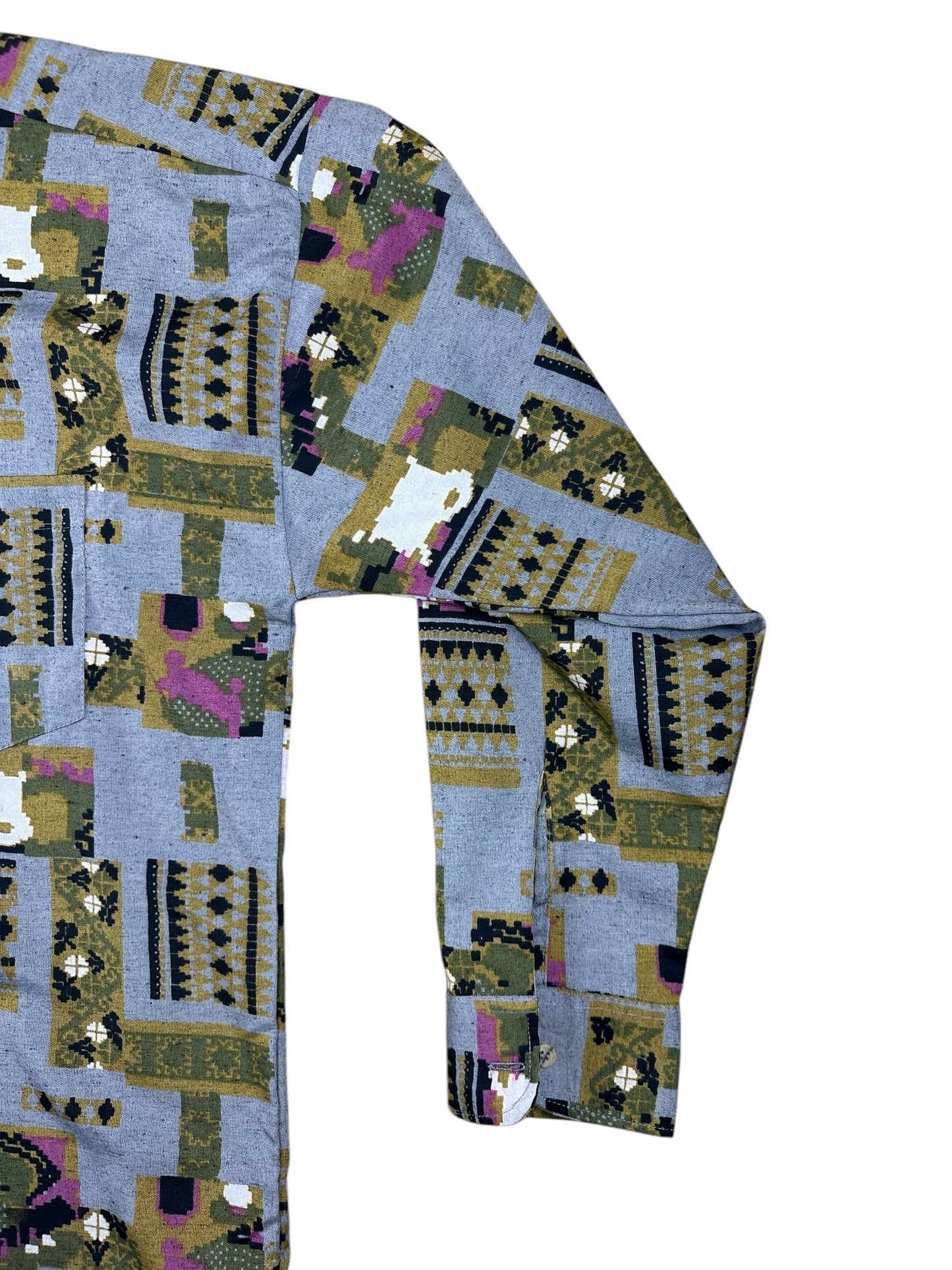 Camisa estampada de manga larga para hombre