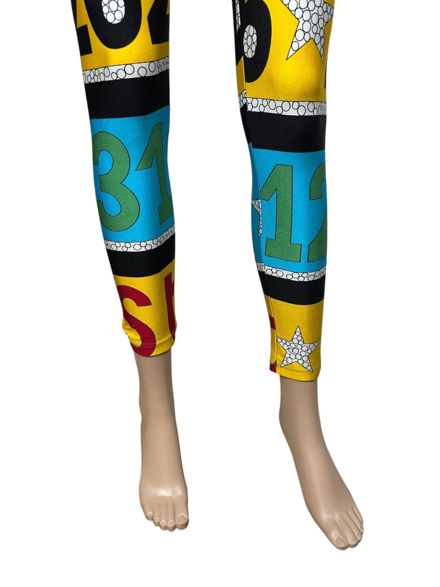Leggings vintage anni '90 a fantasia