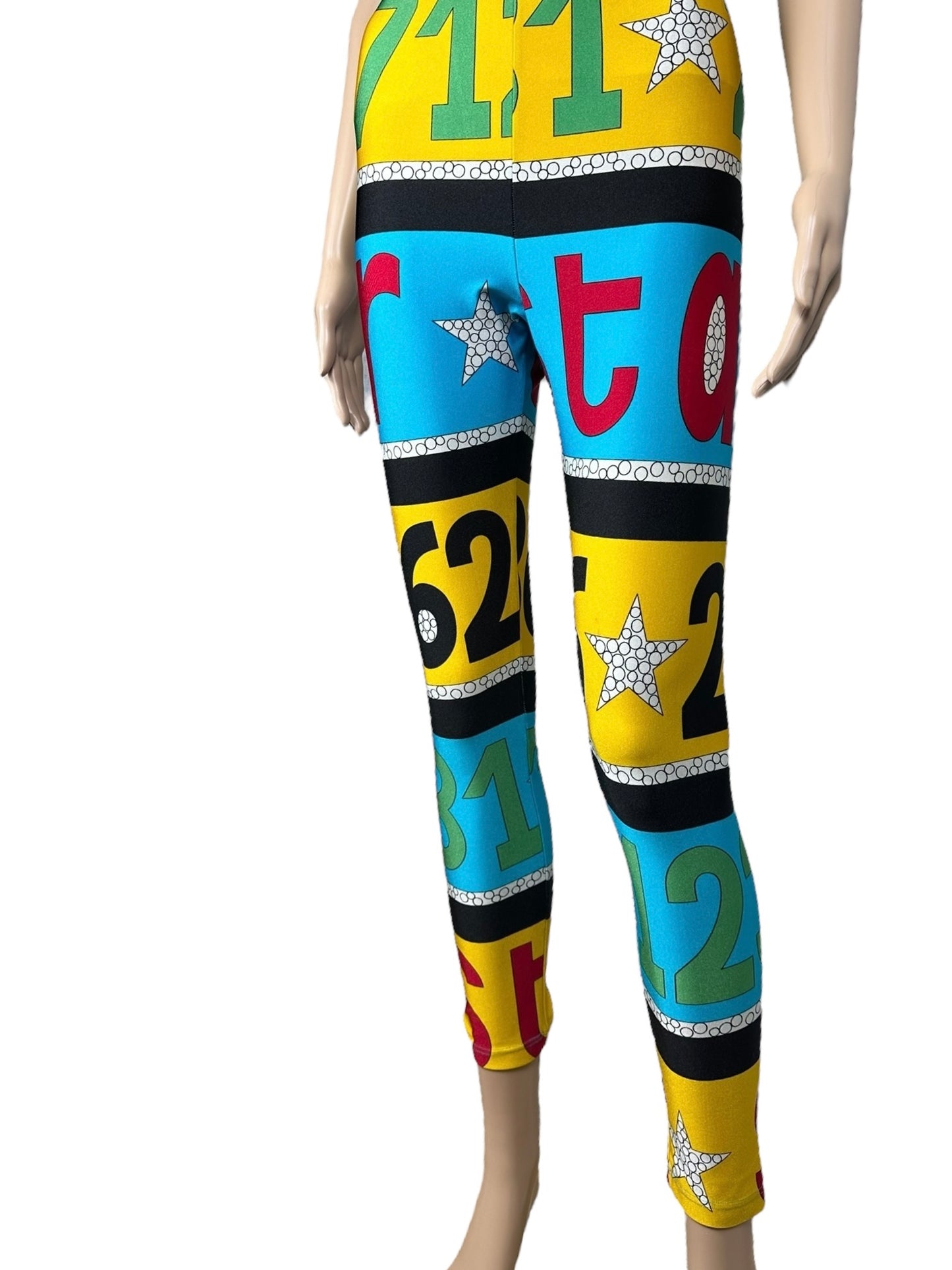 Leggings vintage anni '90 a fantasia