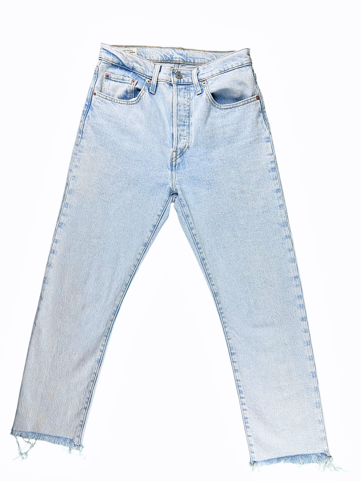 Vaqueros Levi's 501 con dobladillo deshilachado para mujer