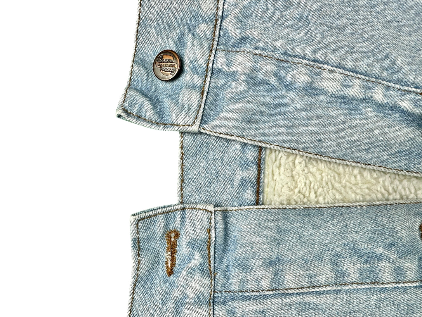 Abrigo vaquero largo de Benetton para mujer