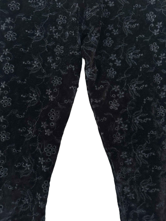 Pantaloni vintage con fiorellini traforati - Yup Vintage