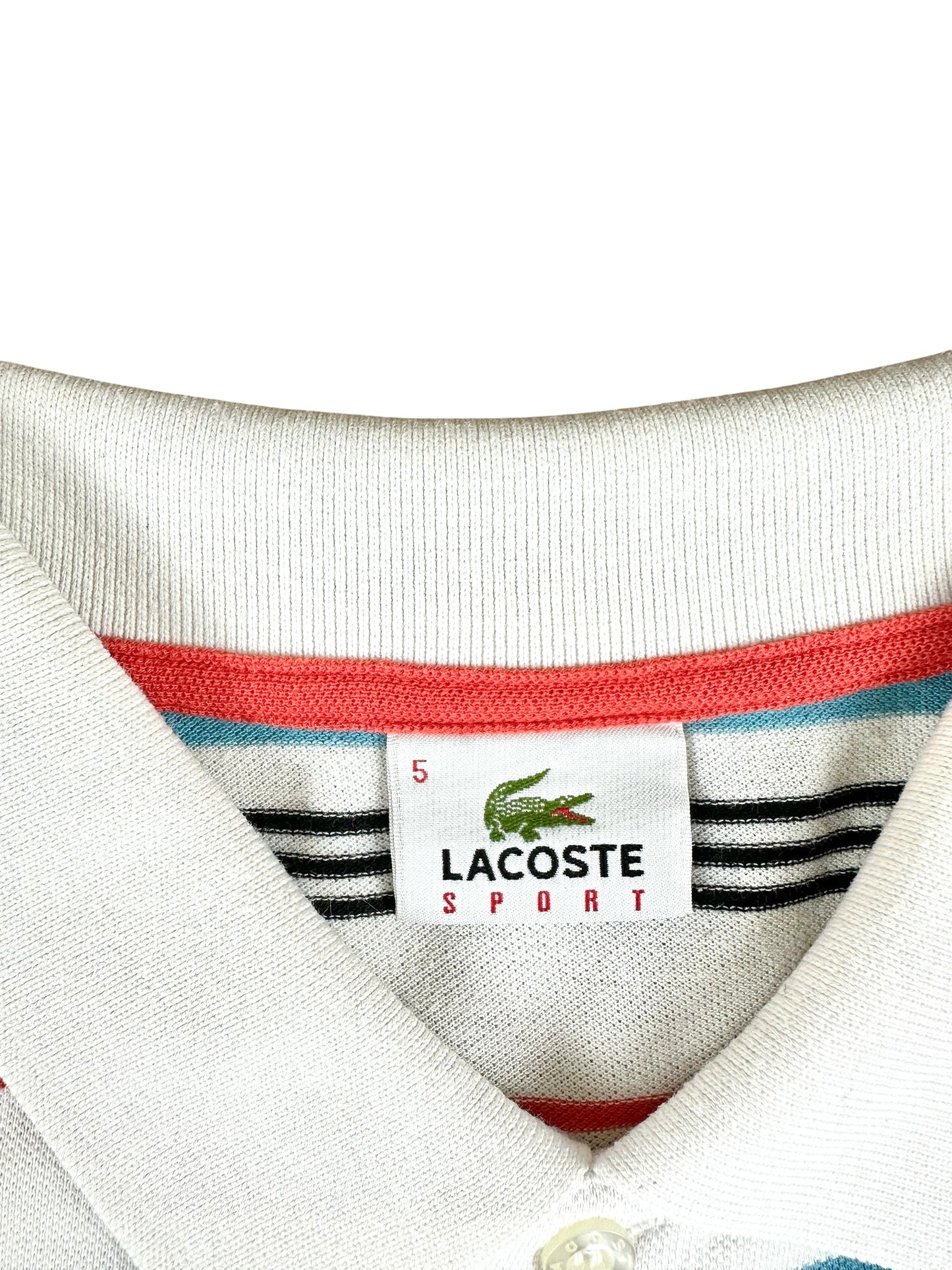Polo Lacoste da uomo a righe– abbigliamento vintage - vestiti vintage