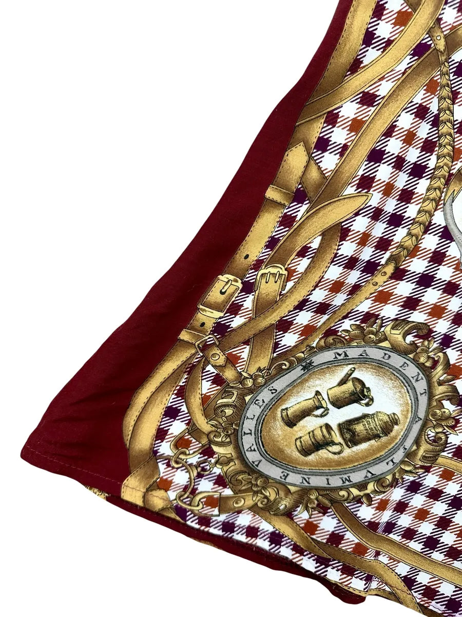 Camicia vintage smanicata da donna fantasia country