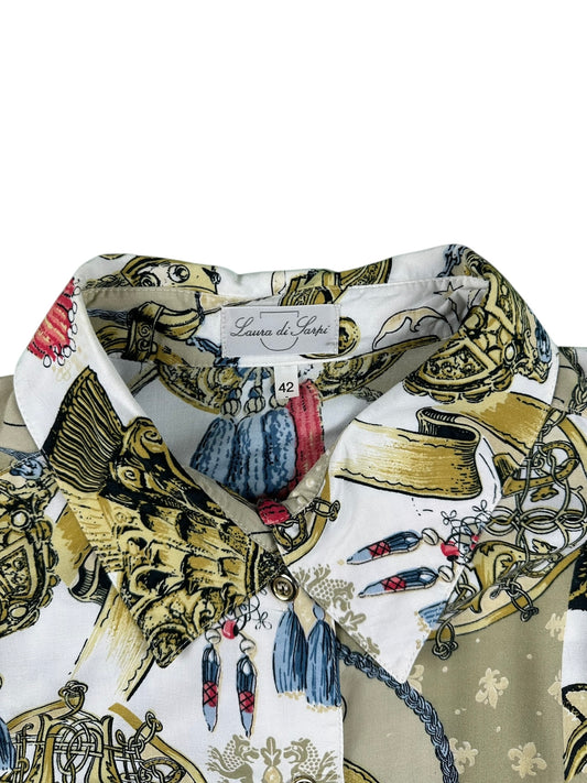 Camicia a fantasia da donna Laura di Sarpi– abbigliamento vintage - vestiti vintage