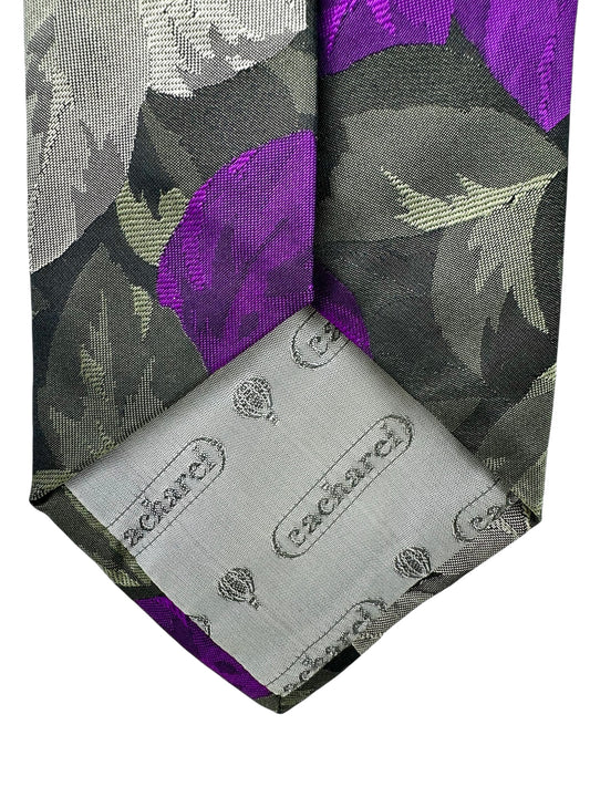 Cravatta floreale Cacharel– abbigliamento vintage - vestiti vintage