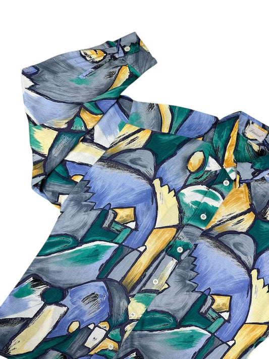 Camicia donna vintage a fantasia