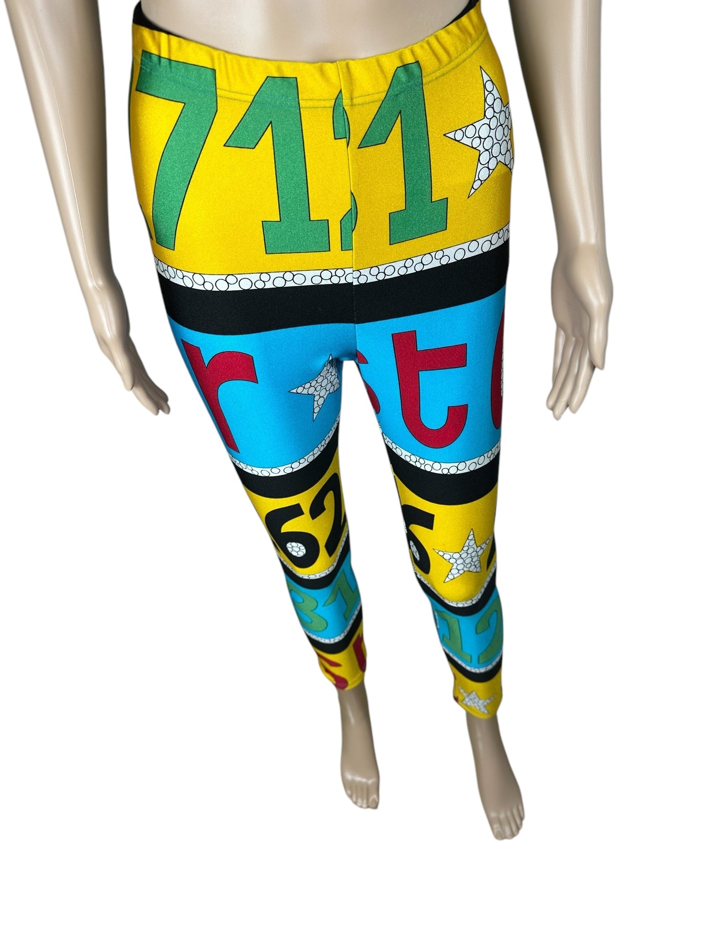 Leggings vintage anni '90 a fantasia