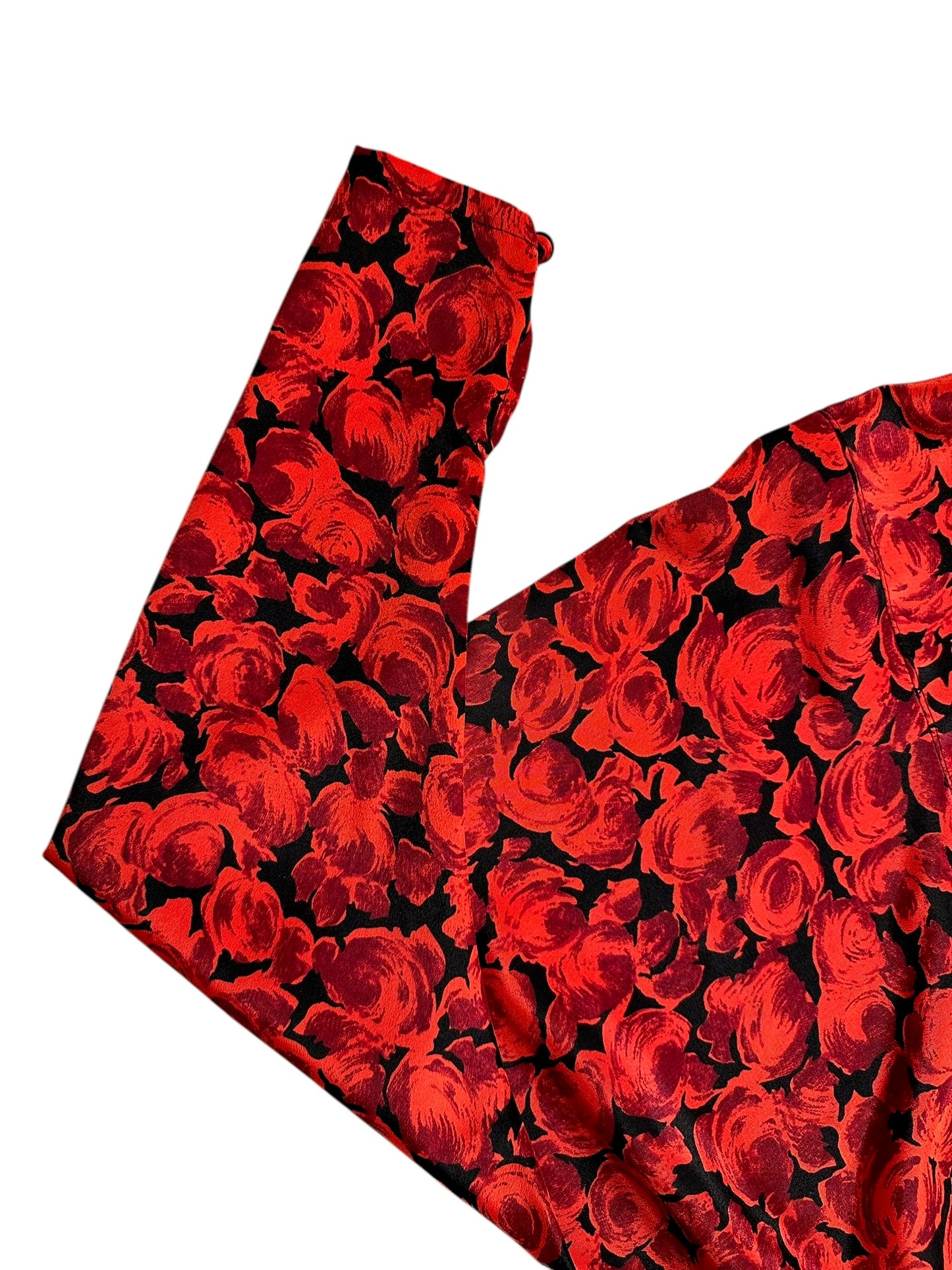Dress with rose pattern