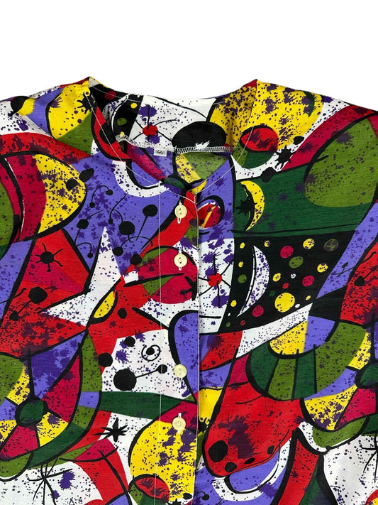 Camicia a fantasia da donna– abbigliamento vintage - vestiti vintage