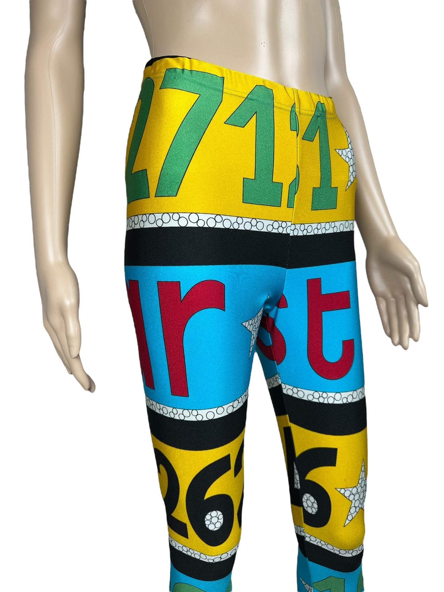 Leggings vintage anni '90 a fantasia