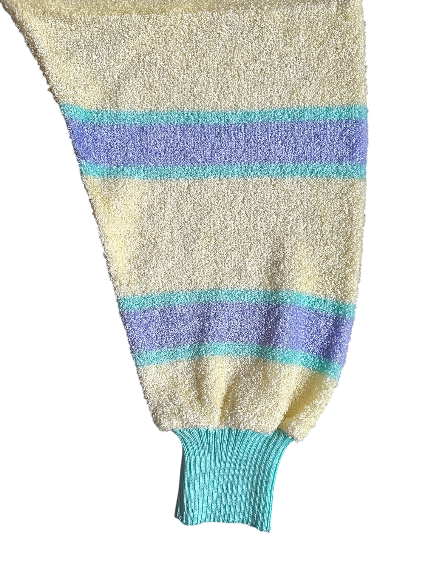 Maglioncino vintage da donna giallo crema a righe