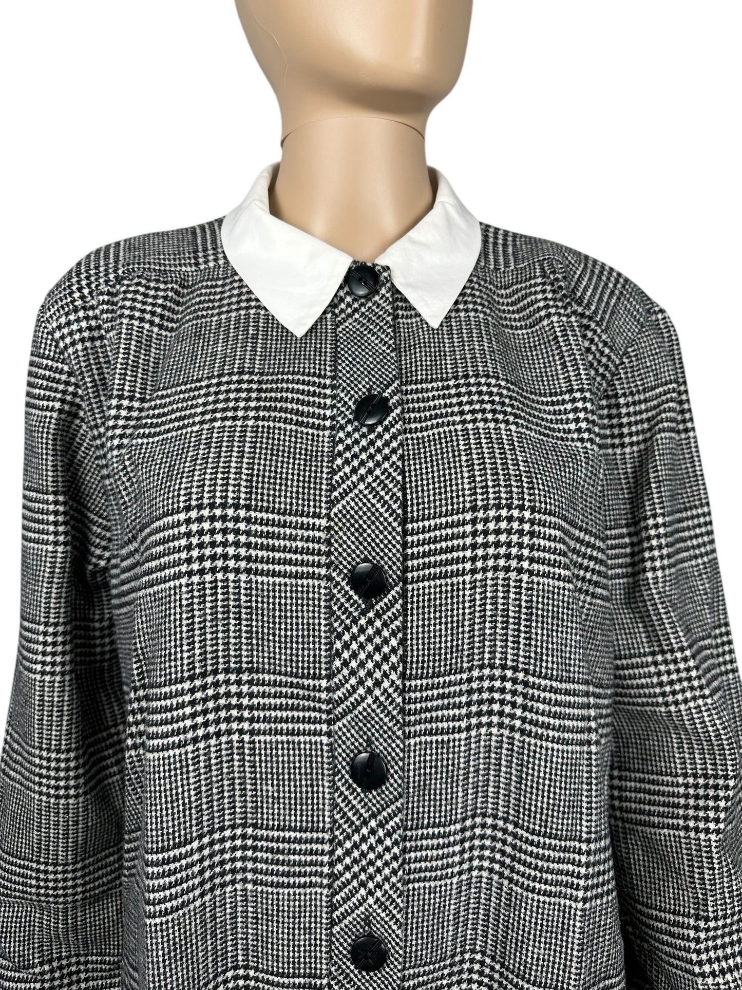 Vestito grigio con colletto bianco - Yup Vintage