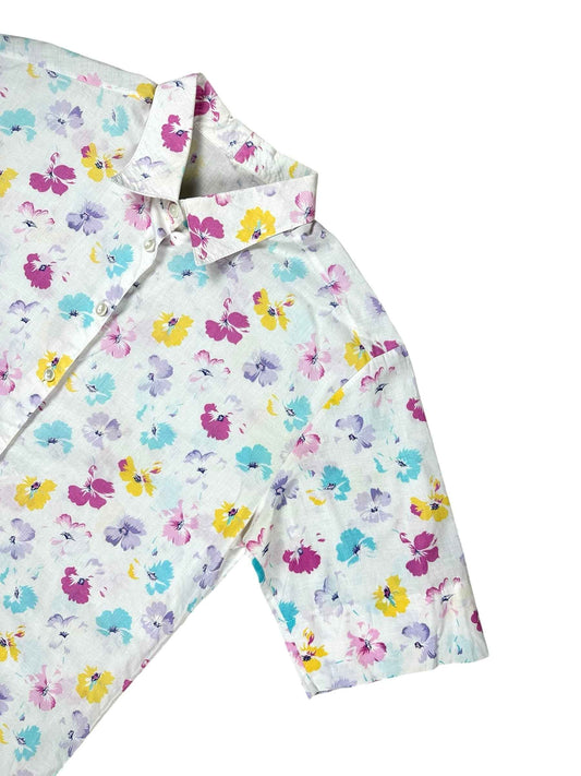 Camicia da donna con fantasia floreale– abbigliamento vintage - vestiti vintage