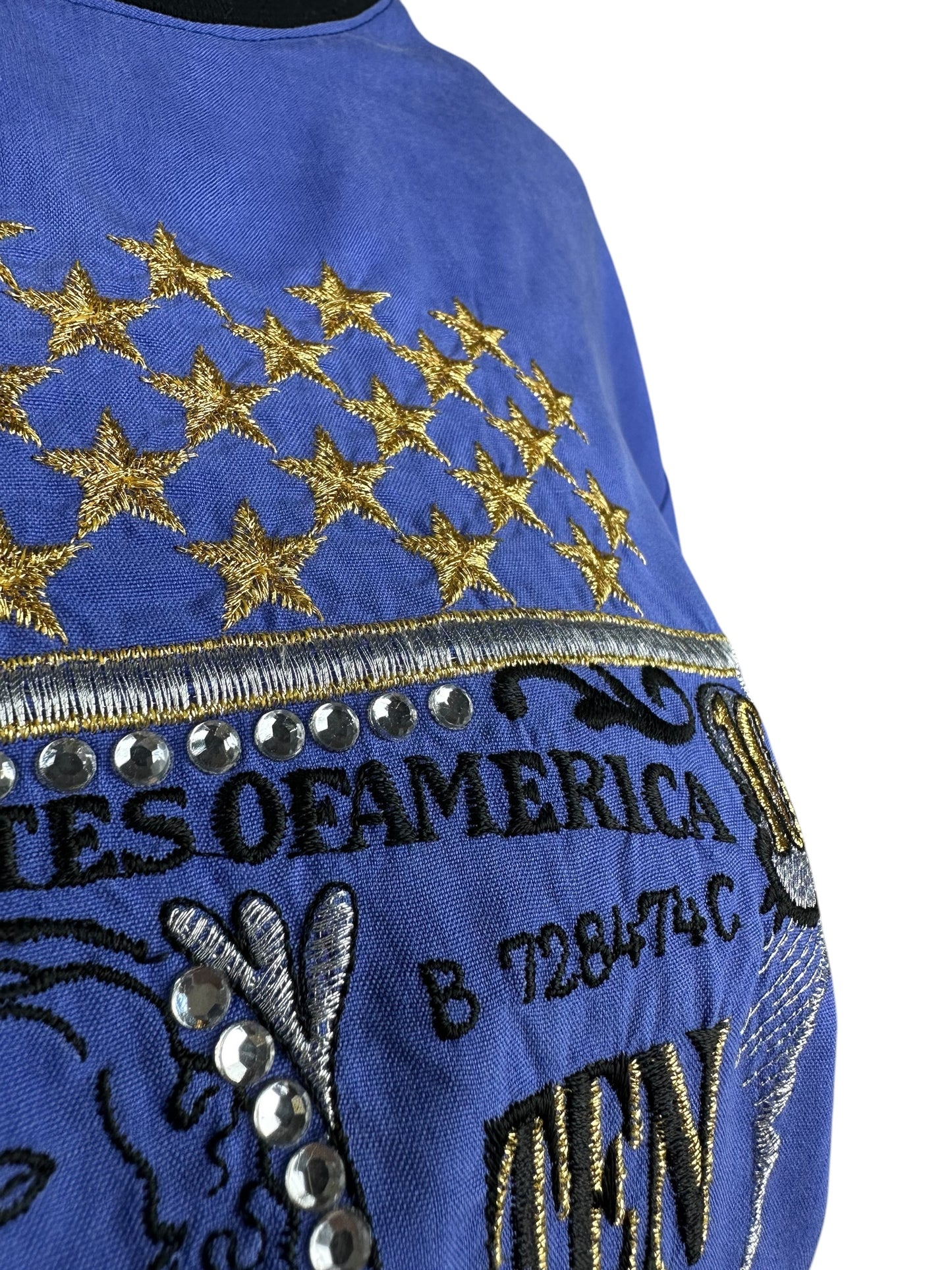 Women's silk T-shirt with embroidery