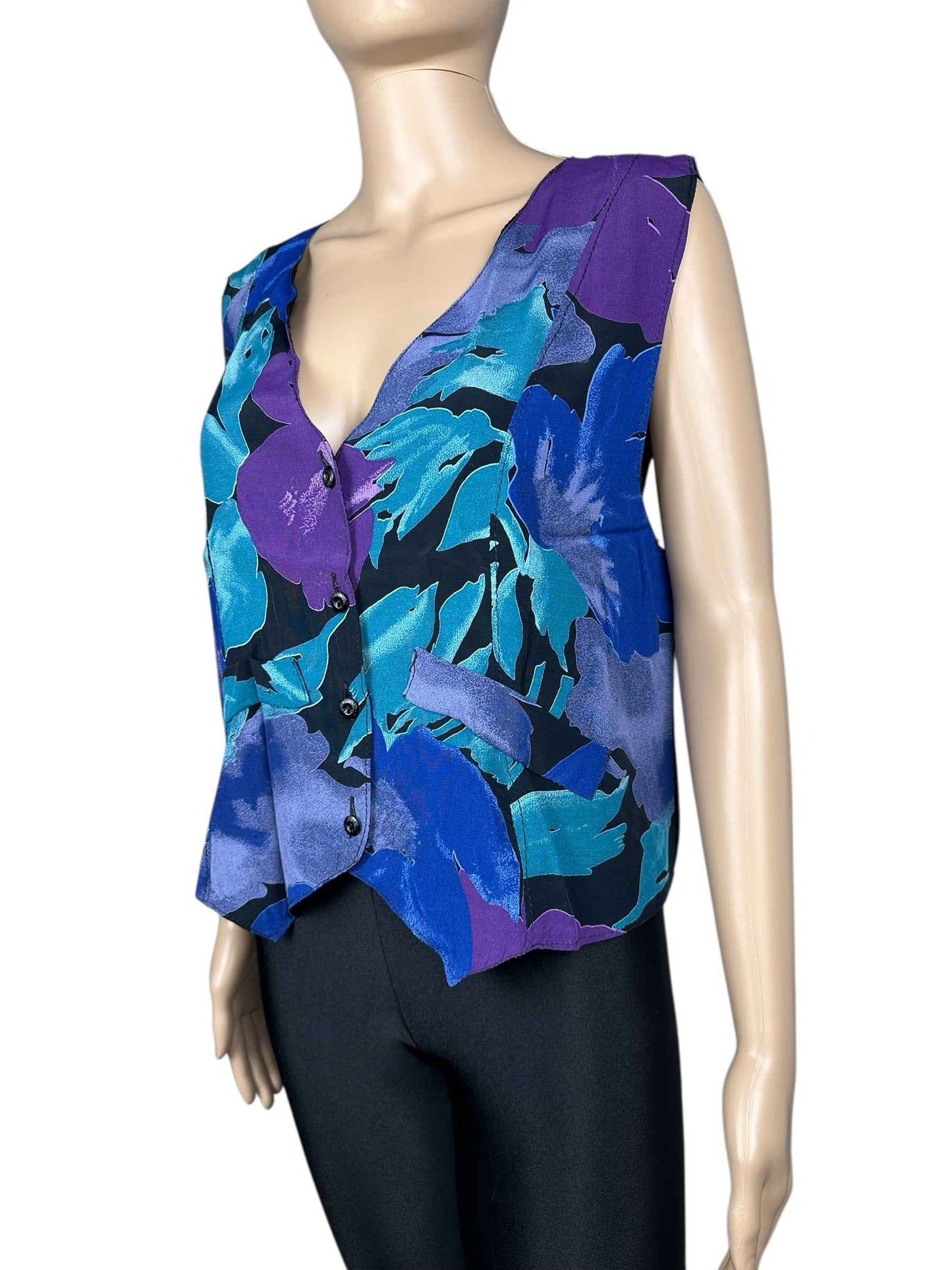 Gilet leggero da donna a fantasia floreale