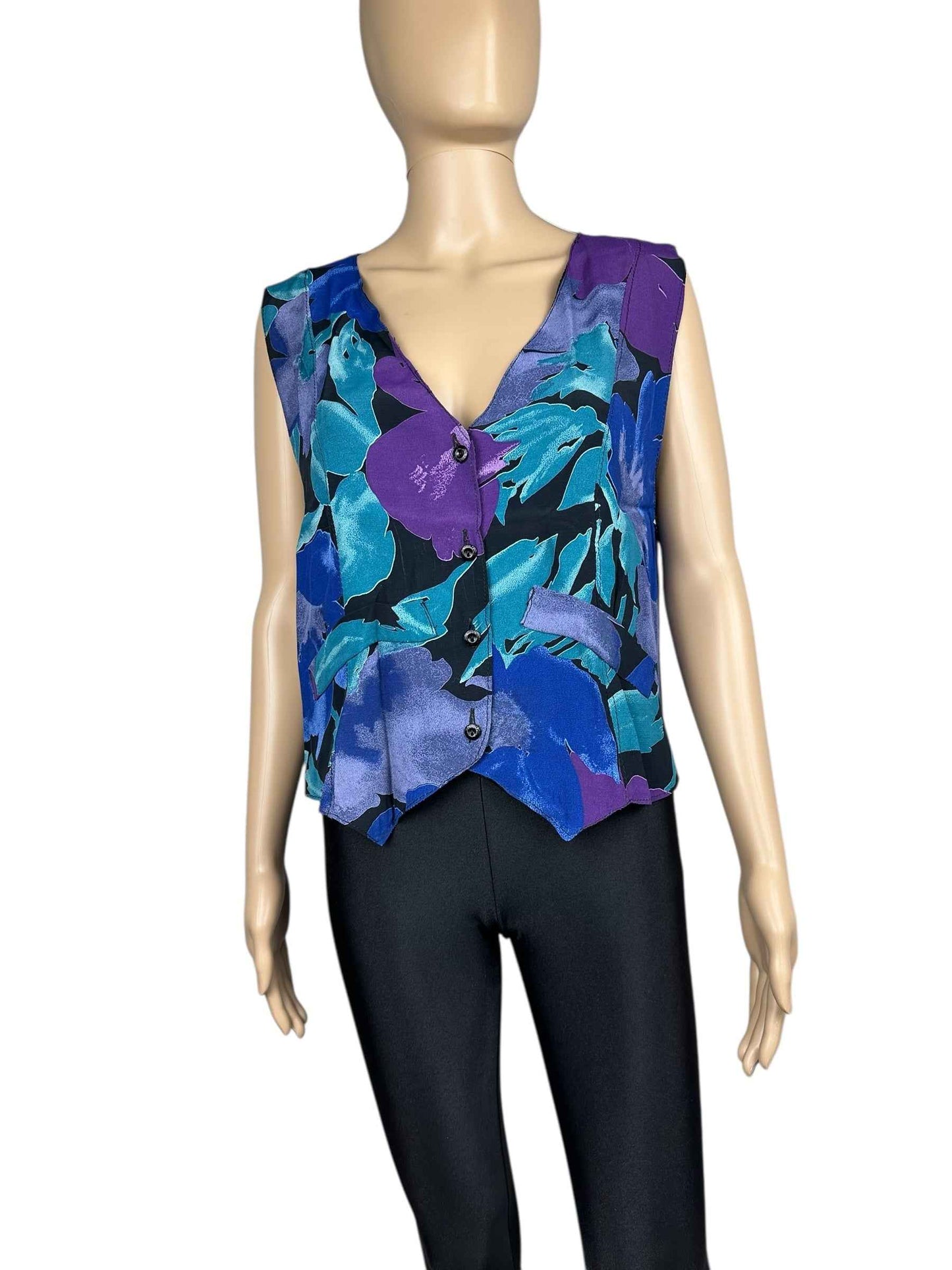 Gilet leggero da donna a fantasia floreale