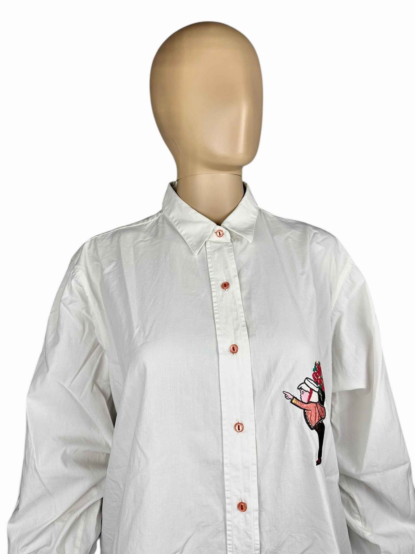 Camicia in cotone da donna con ricamo