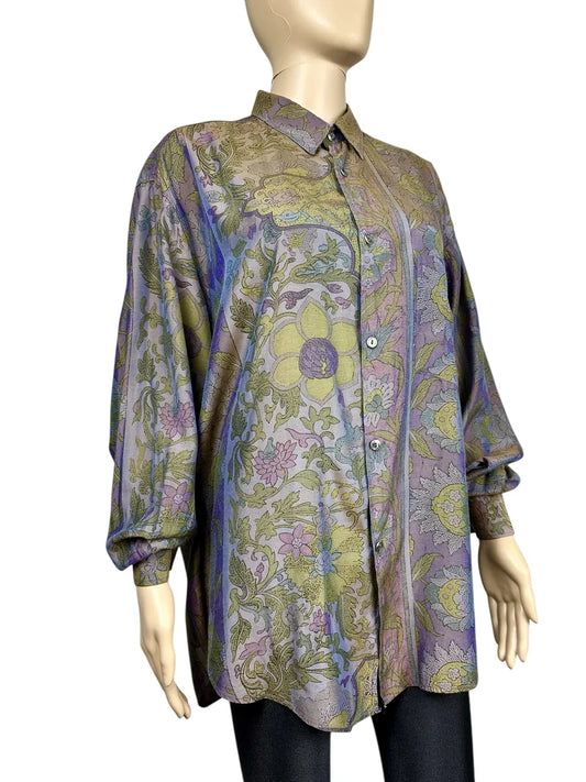 Camicia vintage a fantasia da donna