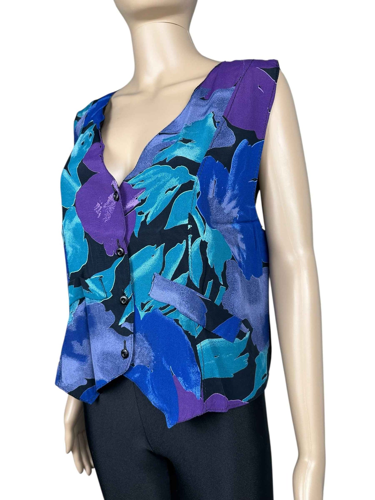 Gilet leggero da donna a fantasia floreale